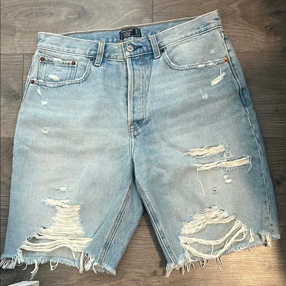 High Rise Denim Jort - Picture 1 of 3